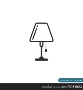 Interior Desk Lamp Icon Vector Illustration Design