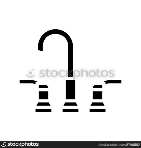 interior faucet water glyph icon vector. interior faucet water sign. isolated symbol illustration. interior faucet water glyph icon vector illustration