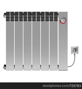 Interior heater mockup. Realistic illustration of interior heater vector mockup for web. Interior heater mockup, realistic style