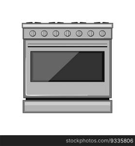 interior kitchen stove cartoon. modern house, furniture domestic interior kitchen stove sign. isolated symbol vector illustration. interior kitchen stove cartoon vector illustration