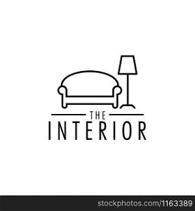 Interior logo design template vector isolated illustration