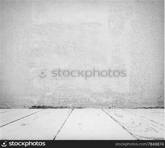Interior, vintage background of stone wall and wooden floor. EPS 10 vector illustration