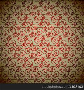 interlinking red and fawn abstract background repeating design