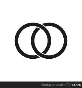 Interlocking circles, rings contour. Circles, rings concept icon. Vector illustration. stock image. EPS 10.. Interlocking circles, rings contour. Circles, rings concept icon. Vector illustration. stock image.