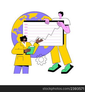 Intermediate consumption abstract concept vector illustration. National accounts, intermediate consumption components, measurement, goods and services for further production abstract metaphor.. Intermediate consumption abstract concept vector illustration.