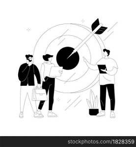 Internal marketing abstract concept vector illustration. Company goals strategy and promotion, employee engagement, customer service, experience and satisfaction, marketing tools abstract metaphor.. Internal marketing abstract concept vector illustration.