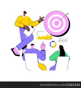 Internal marketing abstract concept vector illustration. Company goals strategy and promotion, employee engagement, customer service, experience and satisfaction, marketing tools abstract metaphor.. Internal marketing abstract concept vector illustration.