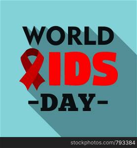 International aids day logo set. Flat set of international aids day vector logo for web design. International aids day logo set, flat style