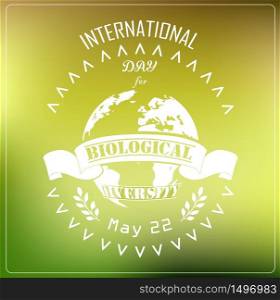 International Biological day background concept typography.Vector