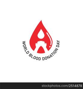 international blood donation day icon vector illustration concept design web