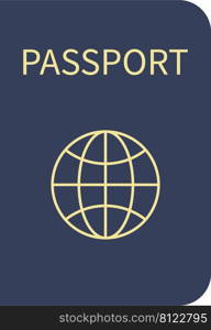 International blue passport,  travel  another country stock illustration