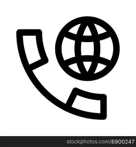 international call, icon on isolated background