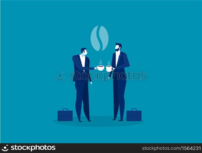 international coffee day Business colleagues drinking coffee together vector