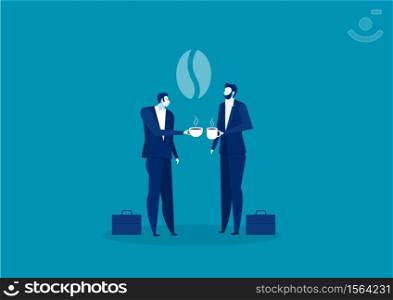 international coffee day Business colleagues drinking coffee together vector