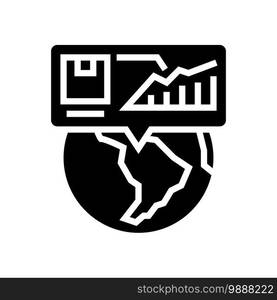 international company review glyph icon vector. international company review sign. isolated contour symbol black illustration. international company review glyph icon vector illustration