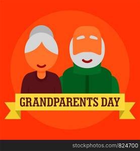 International day of grandparents background. Flat illustration of international day of grandparents vector background for web design. International day of grandparents background, flat style