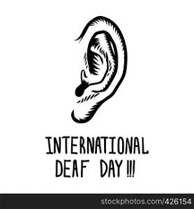 International deaf day concept background. Hand drawn illustration of international deaf day vector concept background for web design. International deaf day concept background, hand drawn style