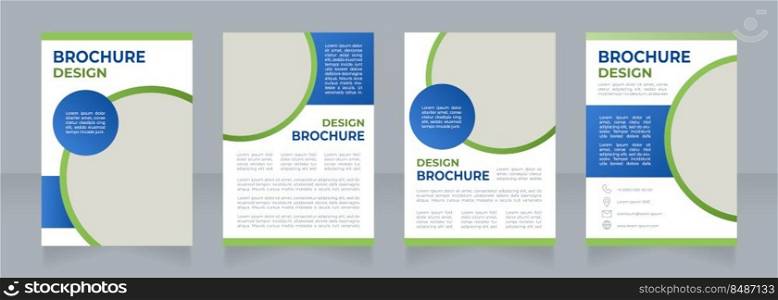 International ecological conference blank brochure design. Template set with copy space for text. Premade corporate reports collection. Editable 4 paper pages. Montserrat font used. International ecological conference blank brochure design