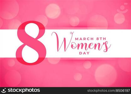 international happy womens day pink card design