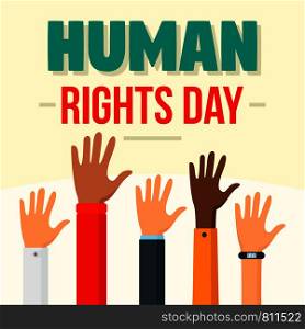 International human rights day concept background. Flat illustration of international human rights day vector concept background for web design. International human rights day concept background, flat style