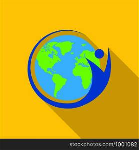 International human world icon. Flat illustration of international human world vector icon for web design. International human world icon, flat style