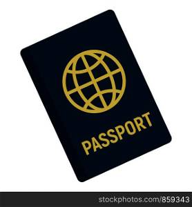 International passport icon. Flat illustration of international passport vector icon for web design. International passport icon, flat style