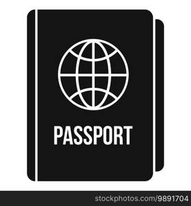 International passport icon. Simple illustration of international passport vector icon for web design isolated on white background. International passport icon, simple style