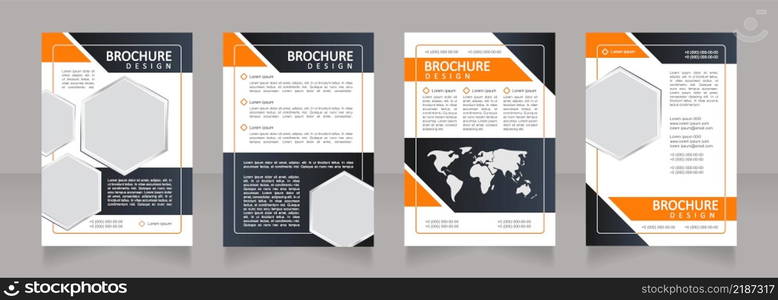 International power consumption networks blank brochure design. Template set with copy space for text. Premade corporate reports collection. Editable 4 paper pages. Calibri, Arial fonts used. International power consumption networks blank brochure design