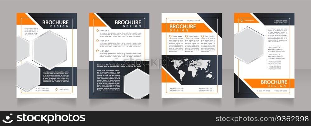 International power consumption networks blank brochure design. Template set with copy space for text. Premade corporate reports collection. Editable 4 paper pages. Calibri, Arial fonts used. International power consumption networks blank brochure design