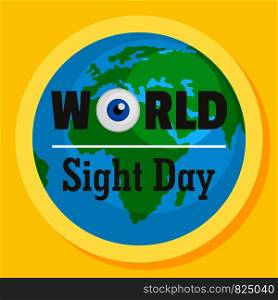 International sight day concept background. Flat illustration of international sight day vector concept background for web design. International sight day concept background, flat style
