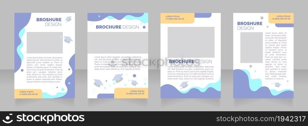 International students assistance blank brochure layout design. Vertical poster template set with empty copy space for text. Premade corporate reports collection. Editable flyer paper pages. International students assistance blank brochure layout design
