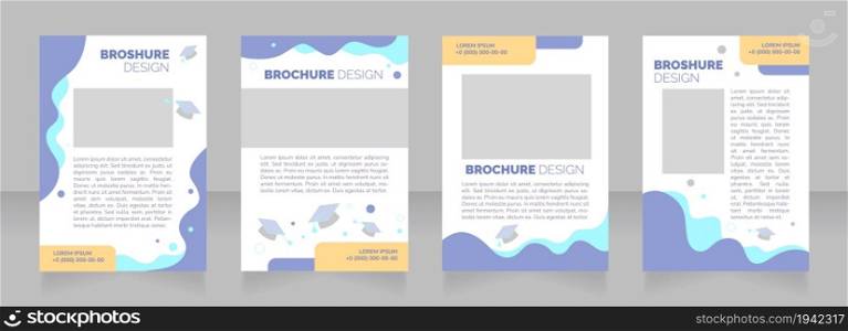 International students assistance blank brochure layout design. Vertical poster template set with empty copy space for text. Premade corporate reports collection. Editable flyer paper pages. International students assistance blank brochure layout design