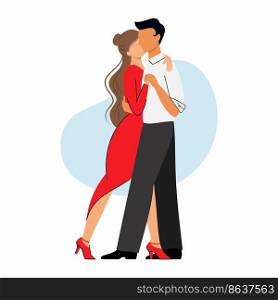 International Tango Day. Man and woman dance together.