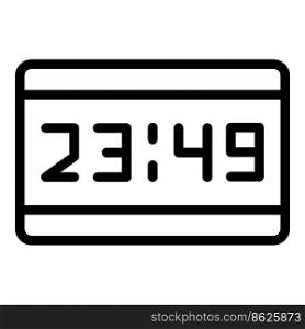 International time icon outline vector. World clock. Capital hour. International time icon outline vector. World clock