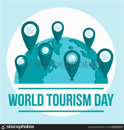 International tourism day background. Flat illustration of international tourism day vector background for web design. International tourism day background, flat style