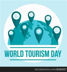 International tourism day background. Flat illustration of international tourism day vector background for web design. International tourism day background, flat style