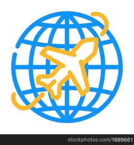 international travel color icon vector. international travel sign. isolated symbol illustration. international travel color icon vector illustration