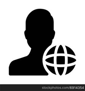 International User, icon on isolated background