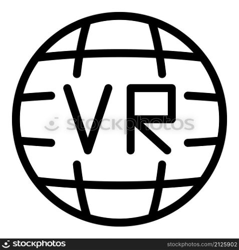 International vr tour icon outline vector. Camera angle. Panorama design. International vr tour icon outline vector. Camera angle