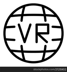 International vr tour icon outline vector. Camera angle. Panorama design. International vr tour icon outline vector. Camera angle