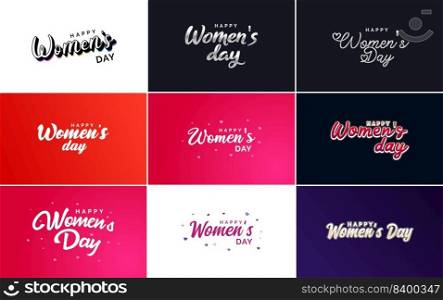 International Women&rsquo;s Day vector hand-written typography background