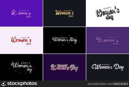 International Women&rsquo;s Day vector hand-written typography background