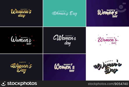 International Women’s Day banner template with a gradient color scheme and a feminine symbol vector illustration