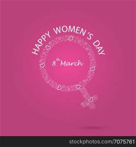 International women's day icon.Women's day symbol.Minimalistic design for international women's day concept.Vector illustration&#xA;