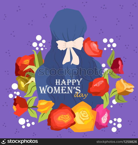 International Women's Day, Illustration of Happy Womens greeting background