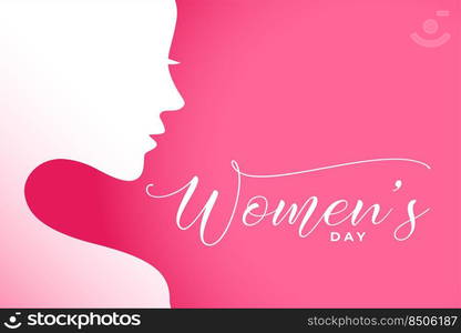 international women’s day illustration with woman face