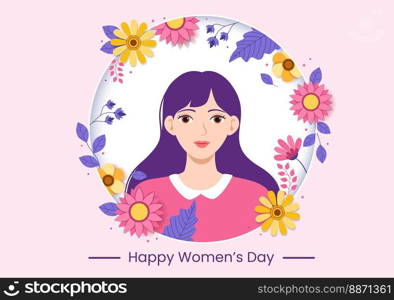 International Women’s Day on March 8 Illustration to Celebrate the Achievements of Women in Flat Cartoon Hand Drawn Landing Page Templates