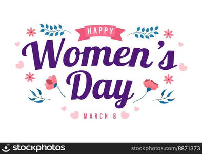 International Women’s Day on March 8 Illustration to Celebrate the Achievements of Women in Flat Cartoon Hand Drawn Landing Page Templates