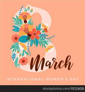 International Women s Day. Vector template for card, poster, flyer and other users. International Women s Day. Vector template.