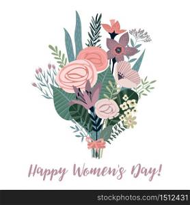 International Women s Day. Vector template for card, poster, flyer and other users. International Women s Day. Vector template